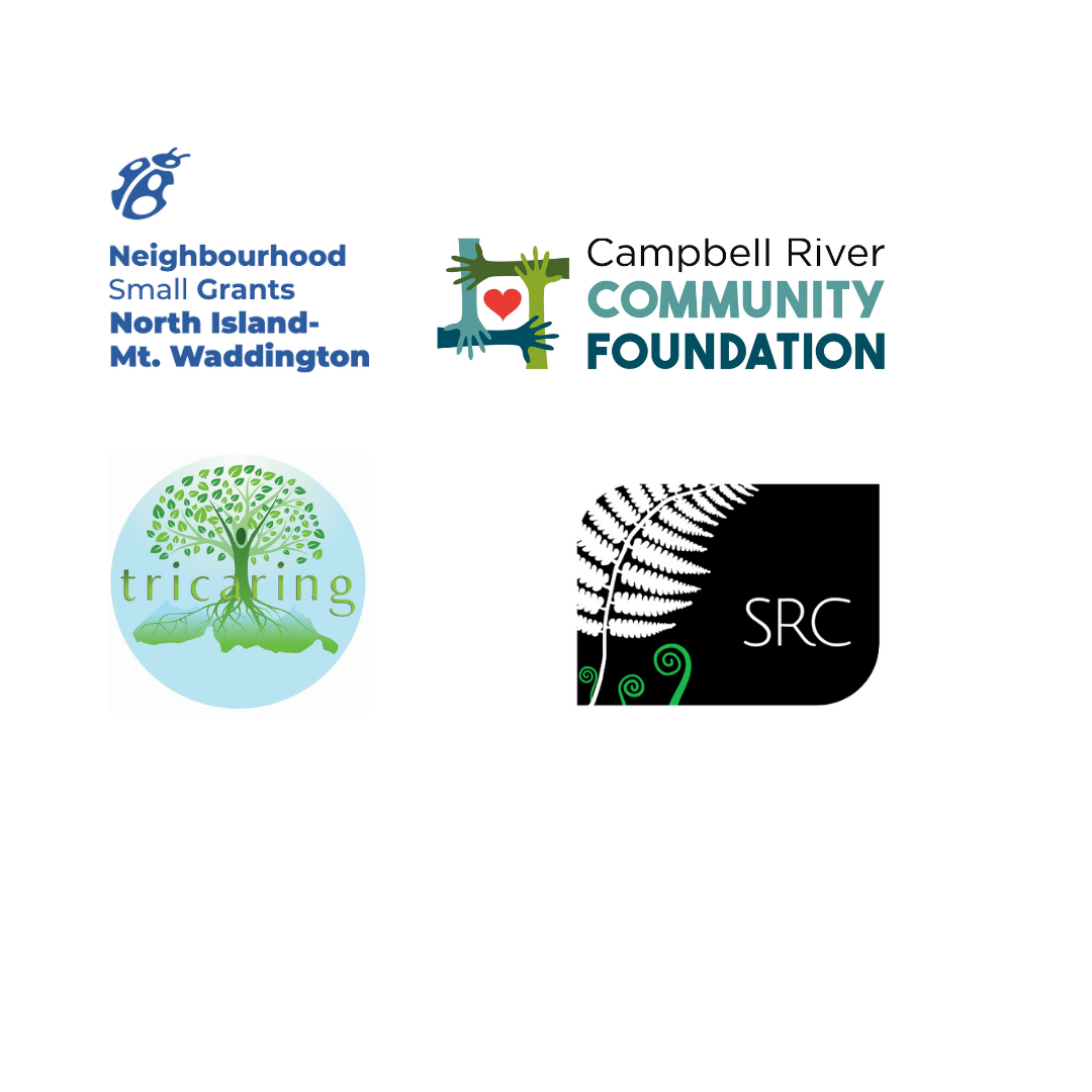 Collection of five logos representing community organizations and environmental initiatives.