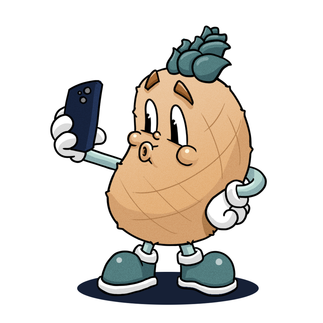 Illustration19 Pineapple taking Selfie_shadow.png