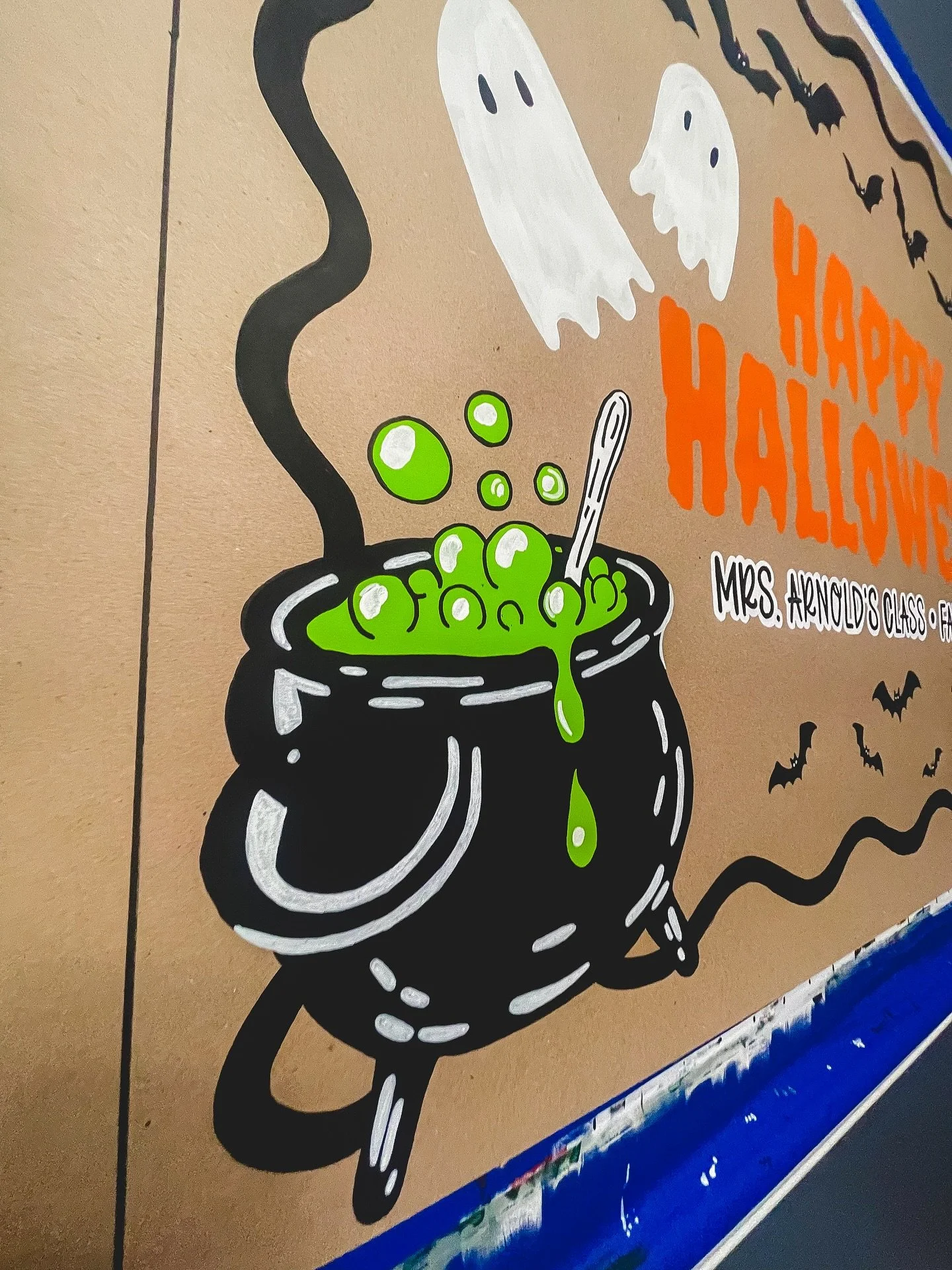 Double, double, toil, and fun! 🧙&zwj;♀️ Mrs. Arnold&rsquo;s class is brewing up a spooktacular Halloween party this year! 👻🕷️💚