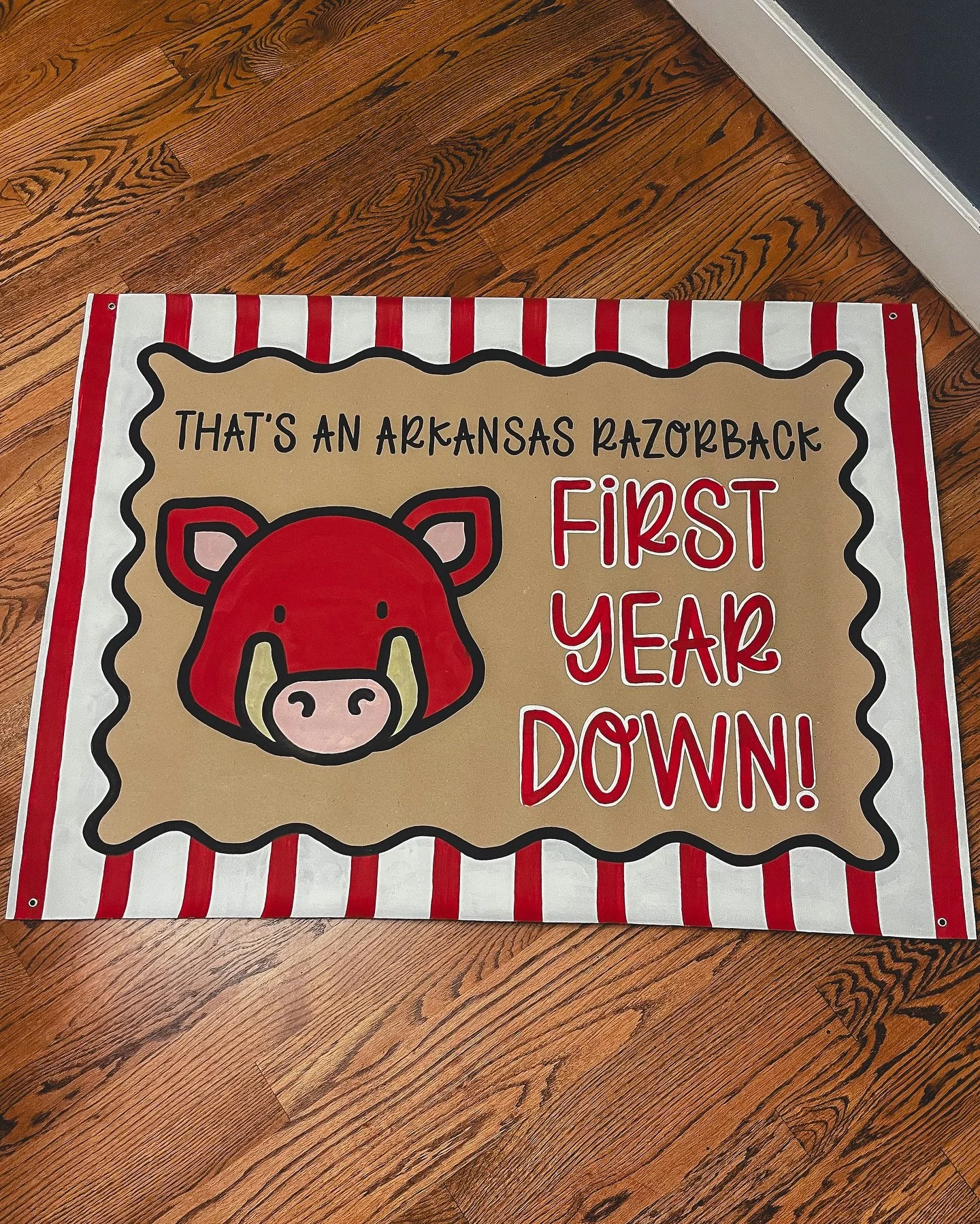 Hopefully the Hogs can start winning before these two hit preschool 😂 No for real&hellip; I truly hope these twins get a W on their first birthday! 🐗🎉