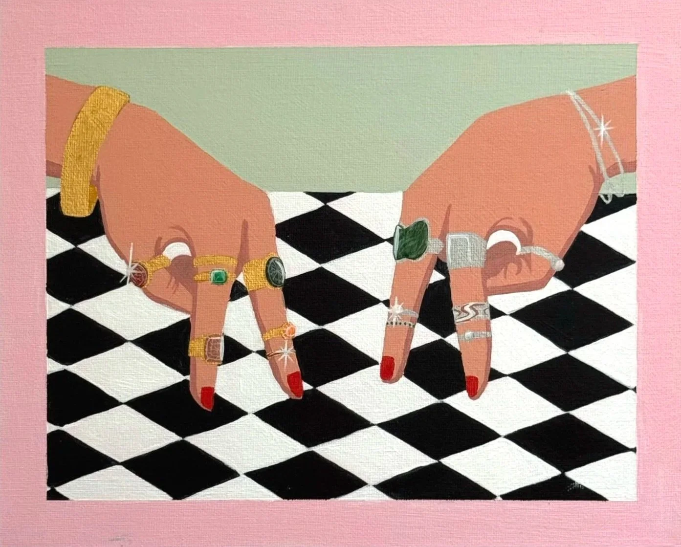 "St(H)and off" Acrylic on Canvas, 2025