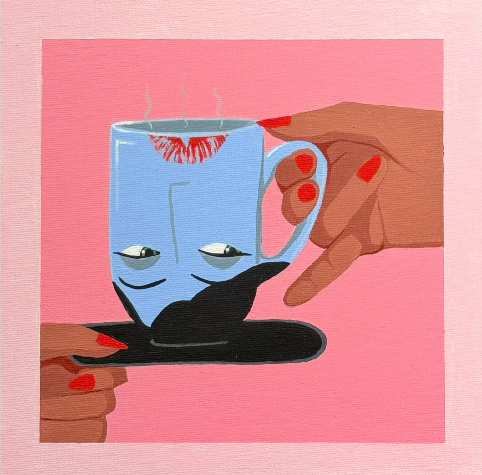 SOLD "Tea time"  Acrylic on Canvas, 2025