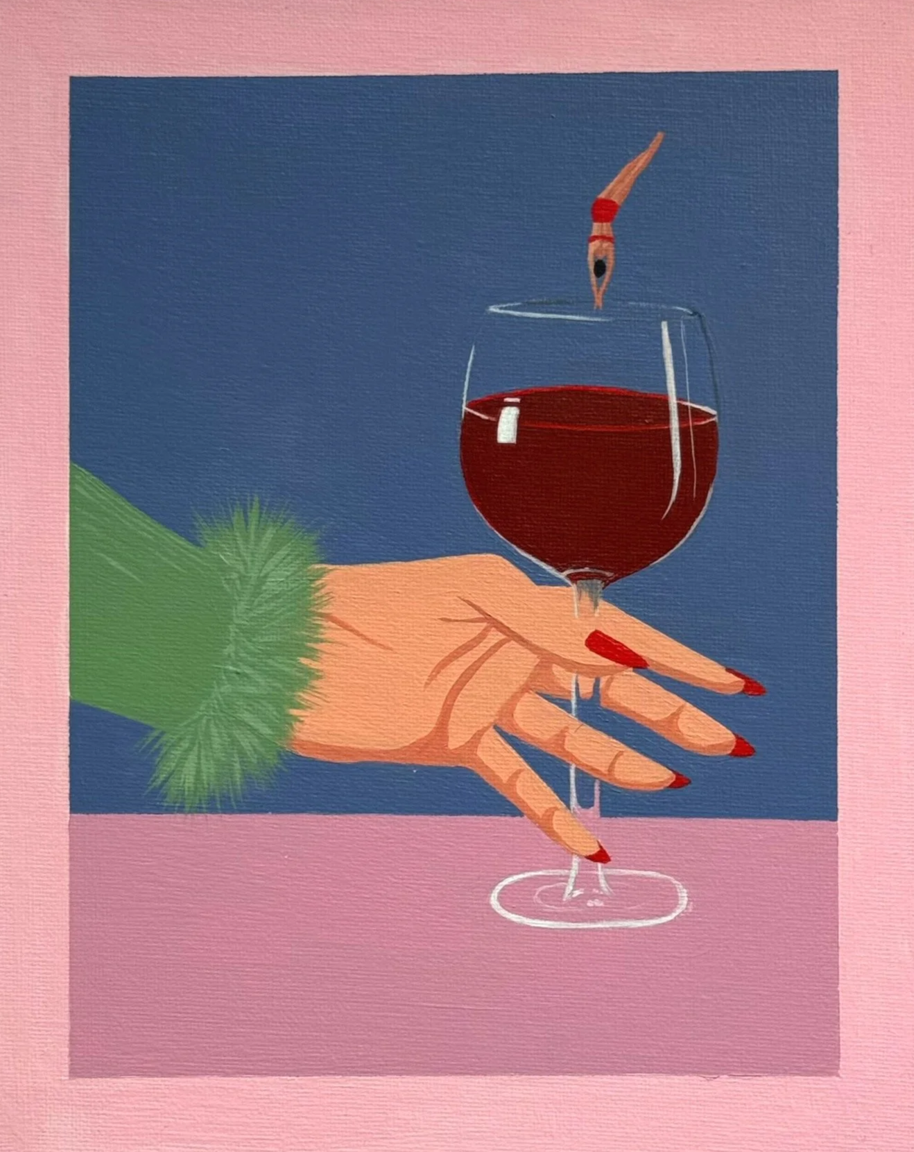 SOLD "Have A Drink"  Acrylic on Canvas, 2025