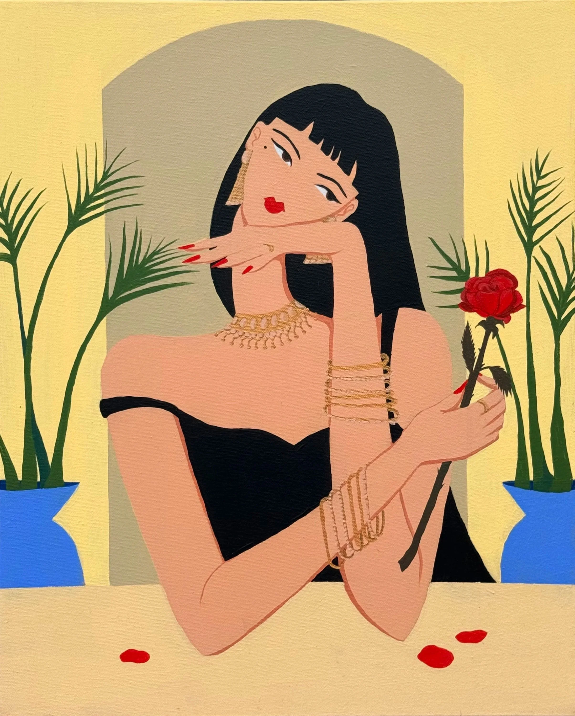 "Loves Me Not" Acrylic on Canvas, 2025