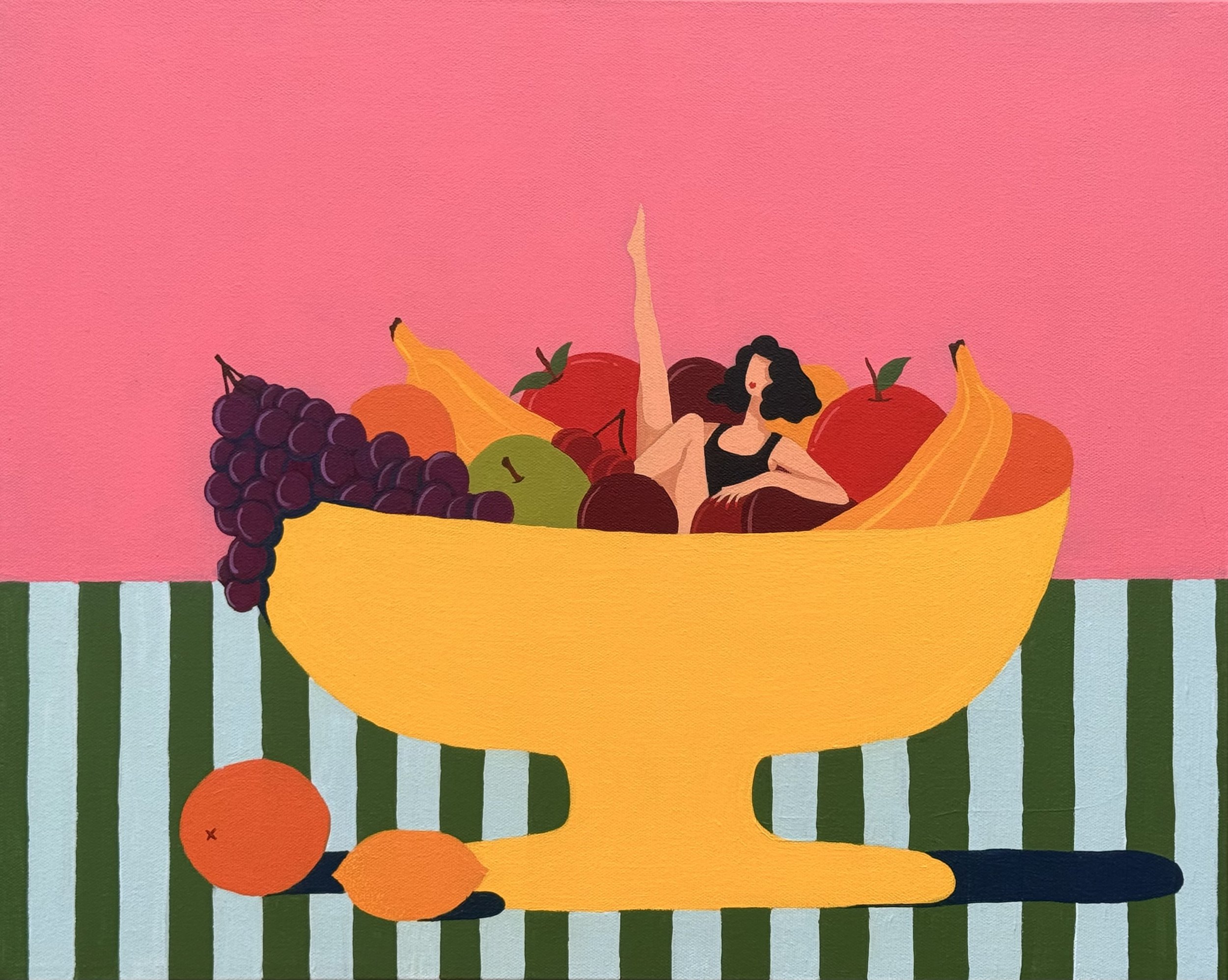 "Snack Time" Acrylic on Canvas, 2025
