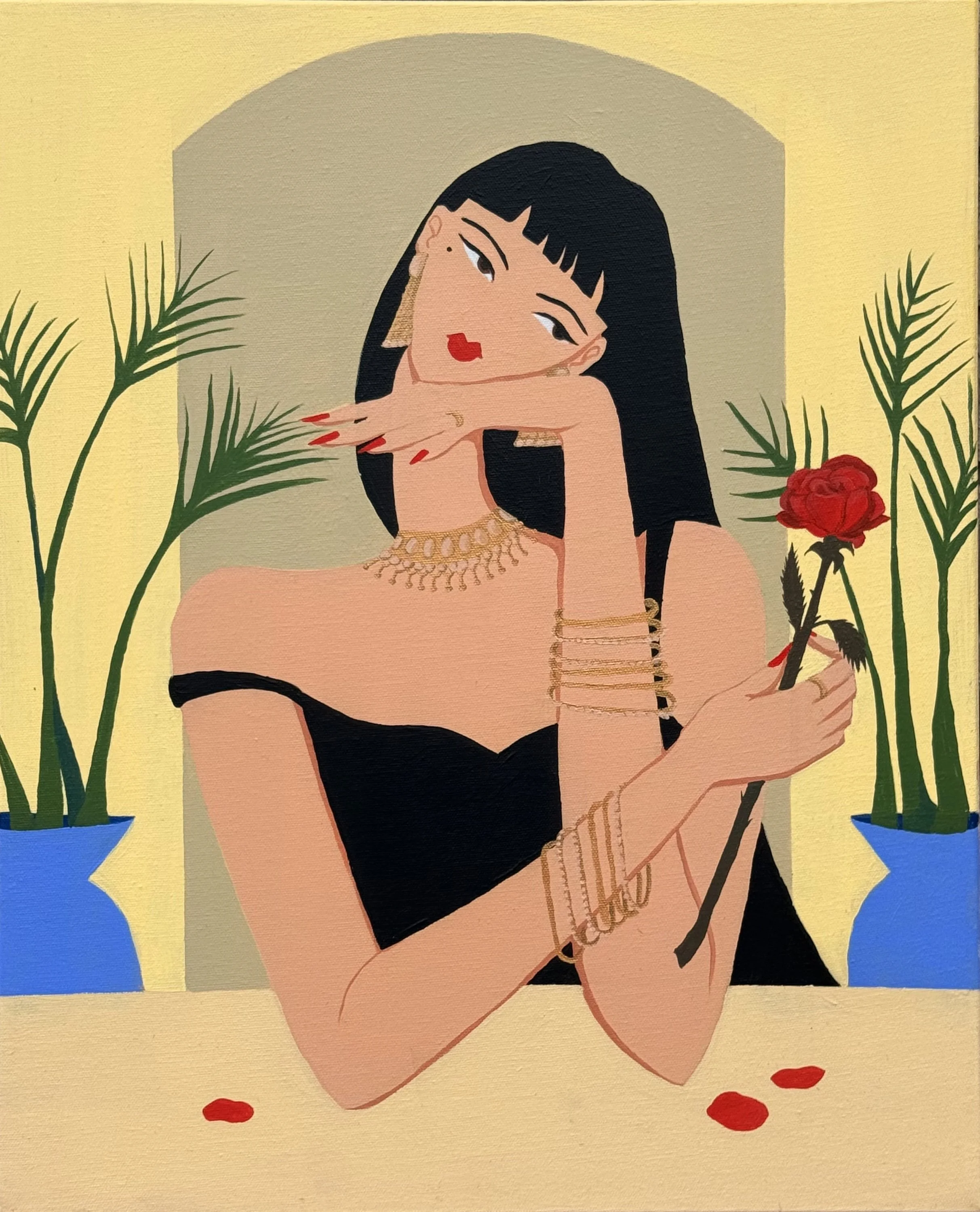 "Loves Me Not" Acrylic on Canvas, 2025
