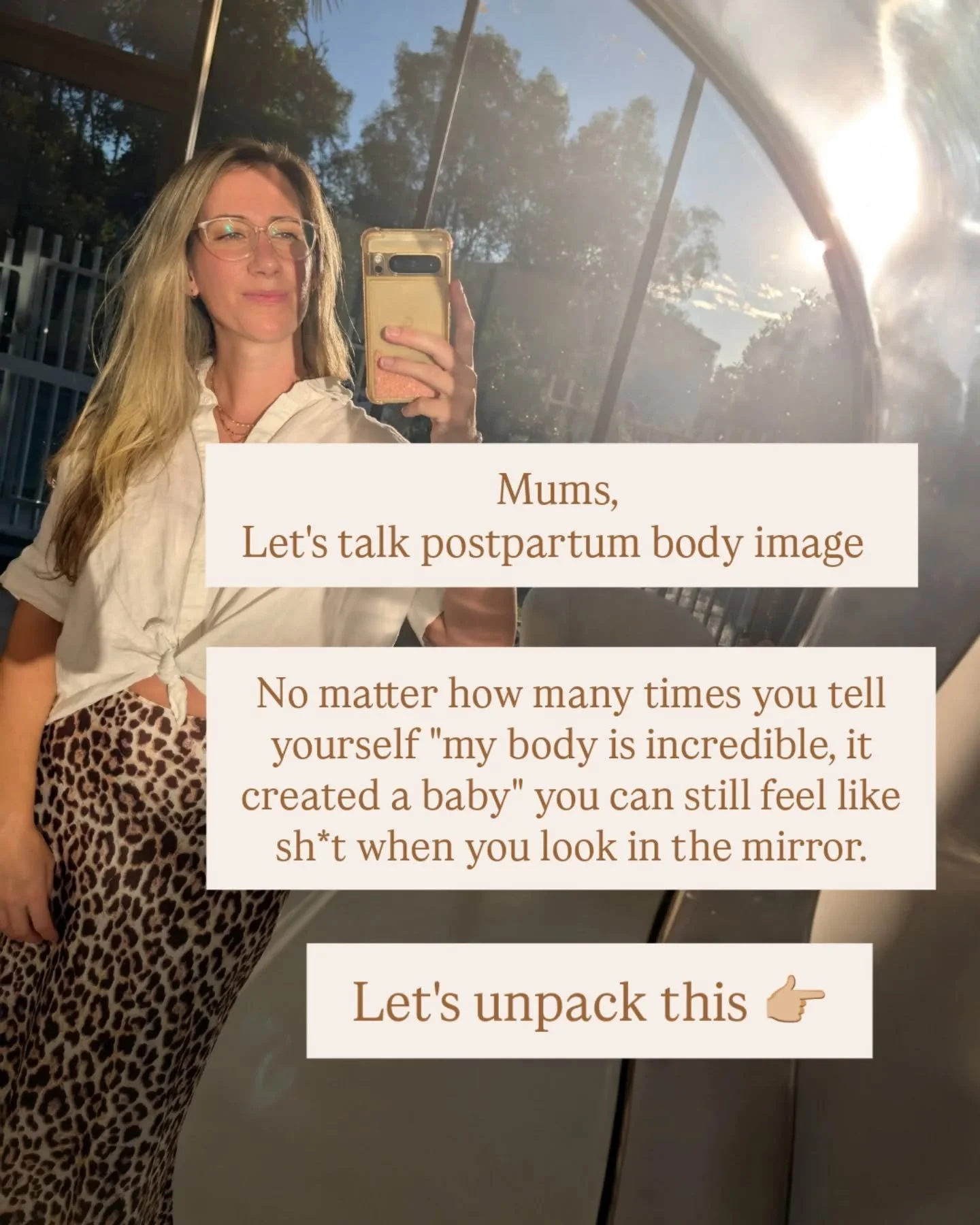 Sometimes it's not postpartum that creates the struggles with body image, it's just shining a light on wounds that were already there. 

The beauty of this struggle? It's an opportunity to start healing deeply something sooooo many (read: basically a