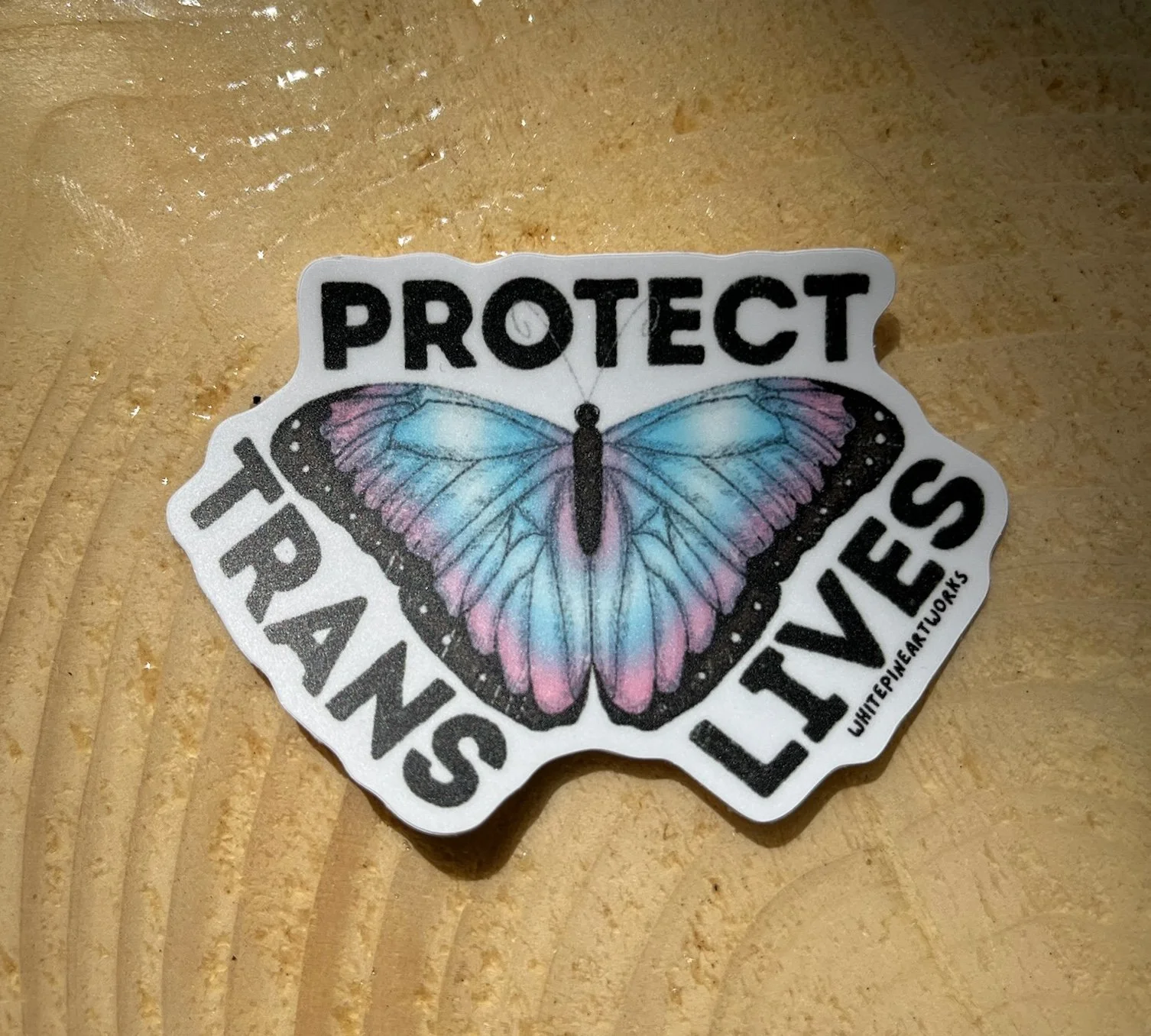 Protect Trans Lives Butterfly Sticker