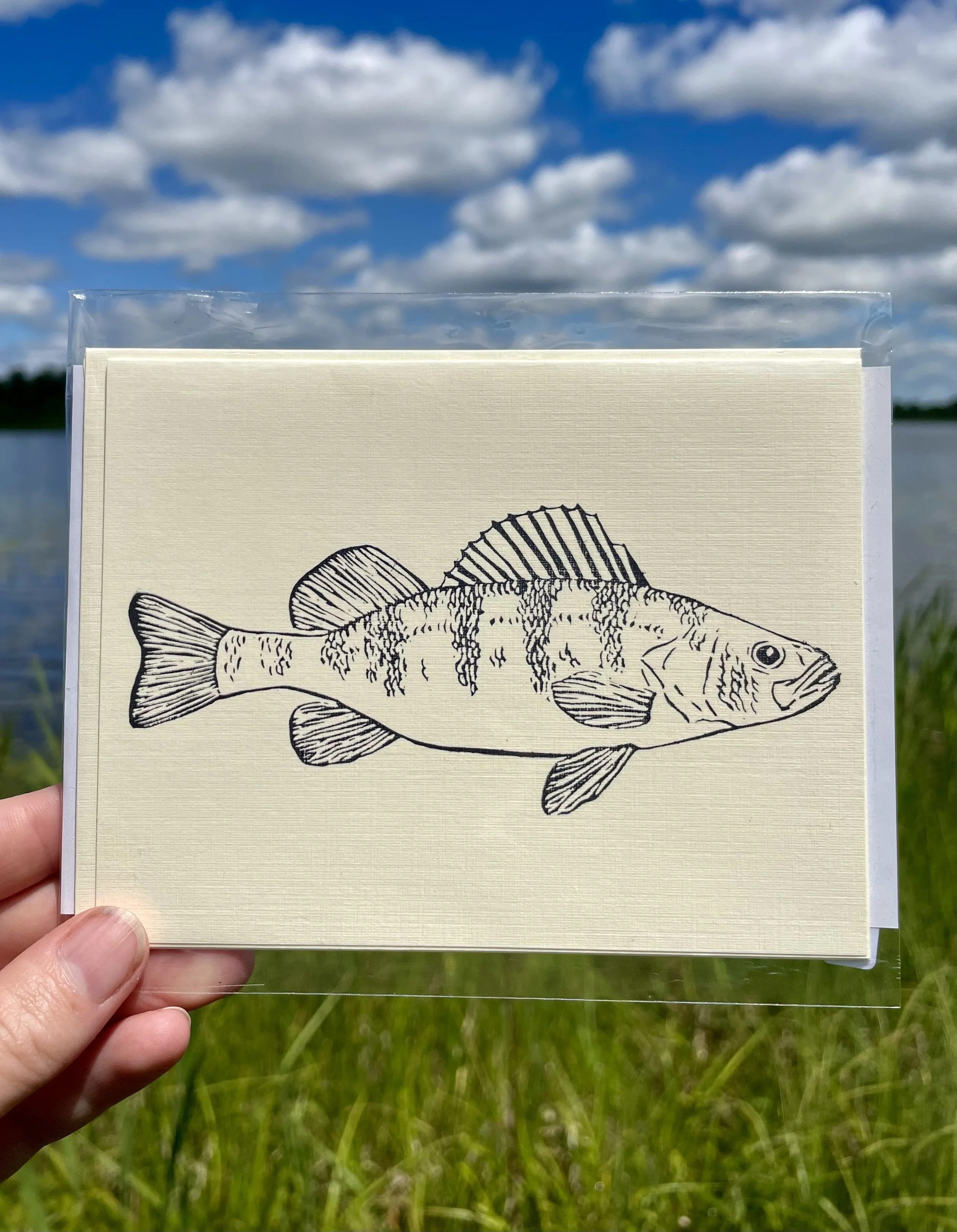 "Perch" Stamped Card