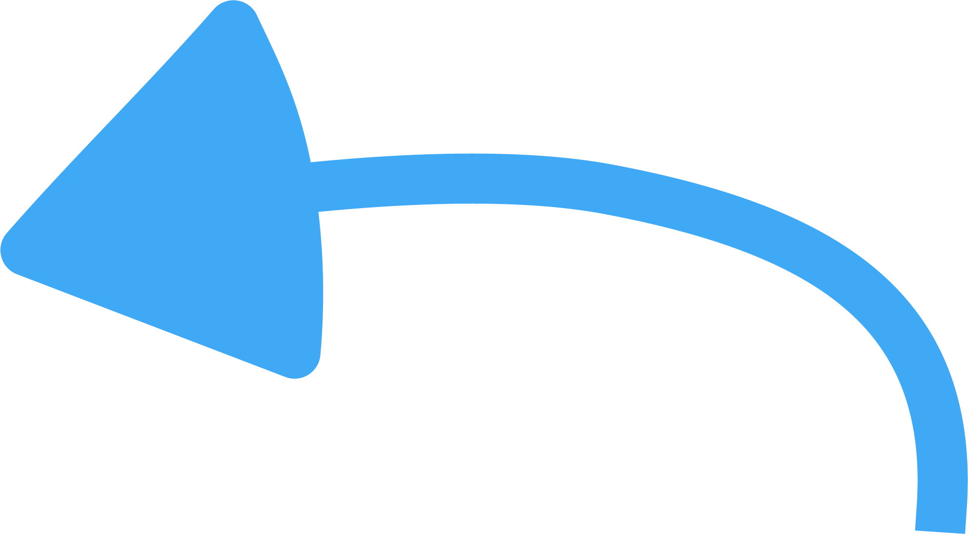 Blue curved arrow pointing to the left