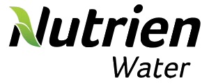 Nutrien Water logo with stylized green leaf on the 'N'