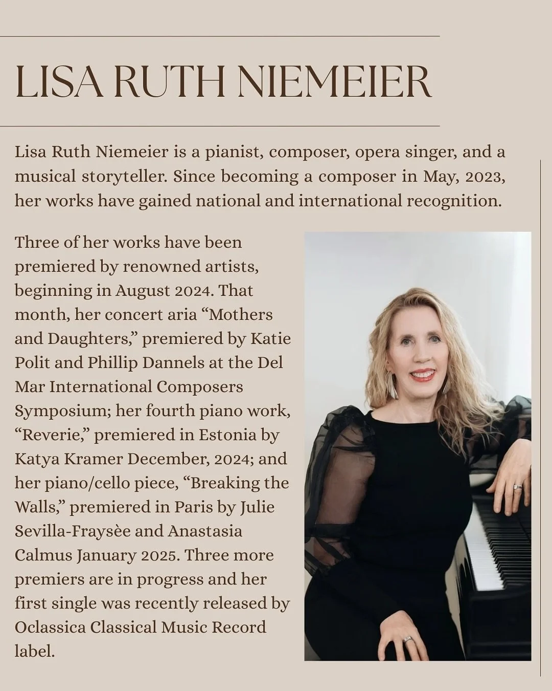 Tomorrow! Hear pianists Lisa Ruth Niemeier @lisaruthatthepiano and John Walter perform live at St. Luke Lutheran Church with Richmond Chamber Players. We can&rsquo;t wait!