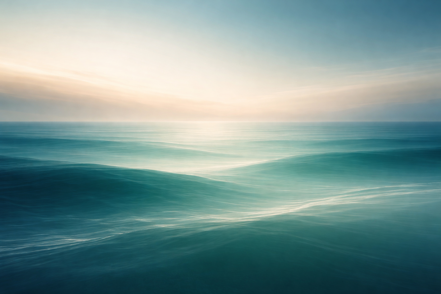 OceanEdge Creative About abstract serene ocean under a glowing sky
