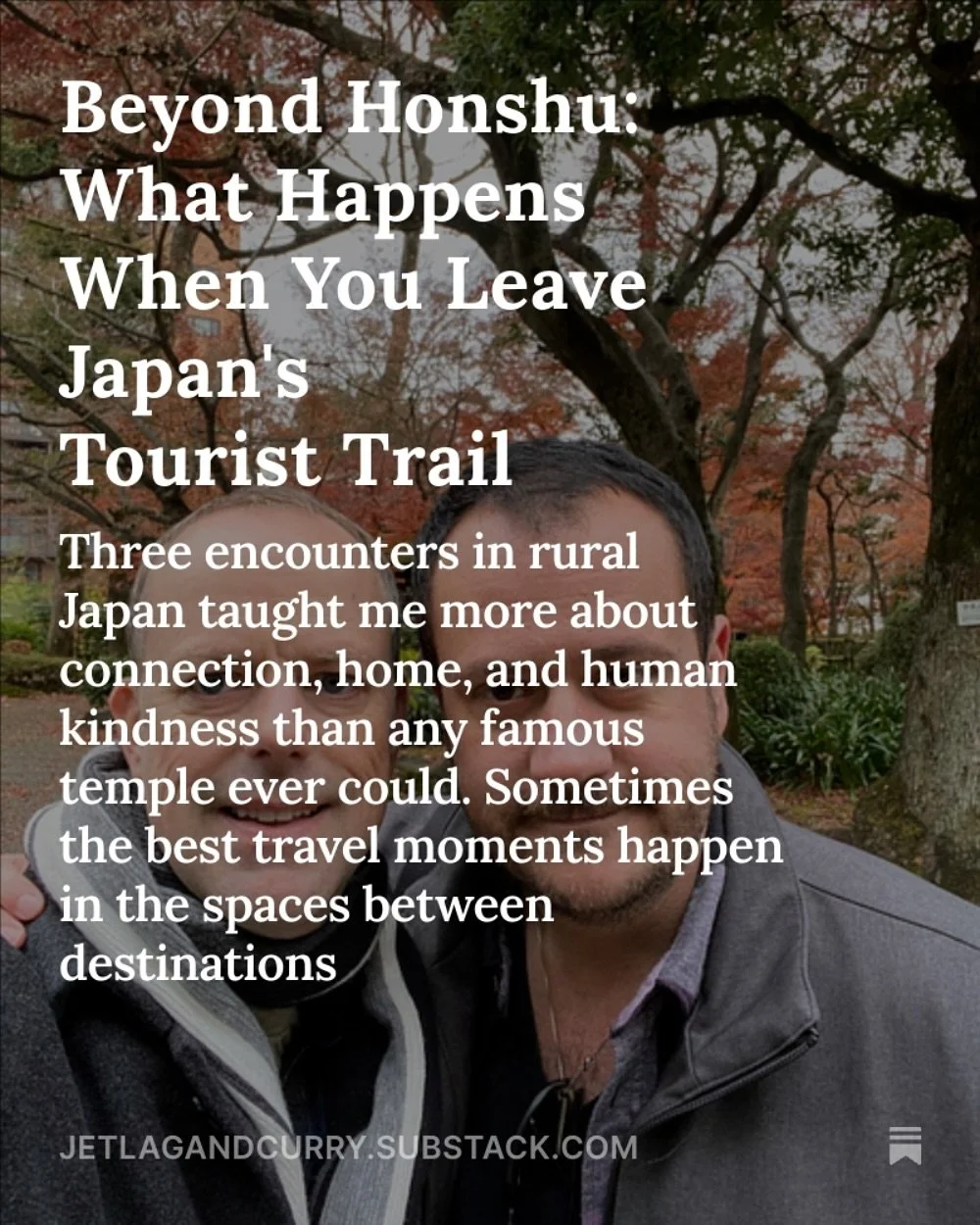 Latest in the series “The Long Way Around” - sharing stories about the travel that has inspired Jason and made him think about life differently. 
In this latest article Jason shares why getting off the beaten path and finding travel joys