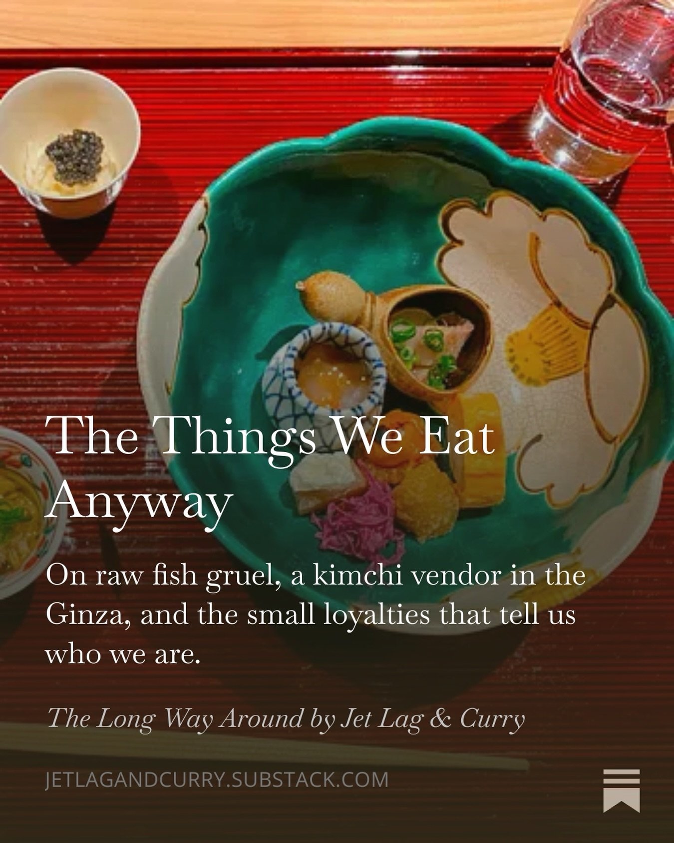 If you&rsquo;ve ever wondered why someone might willing choose to eat ground up fish goo (eyeballs and all) then we&rsquo;ve got the essay for you. Jason&rsquo;s latest musings on the nature of traditions and small loyalties. Take a read at the link 