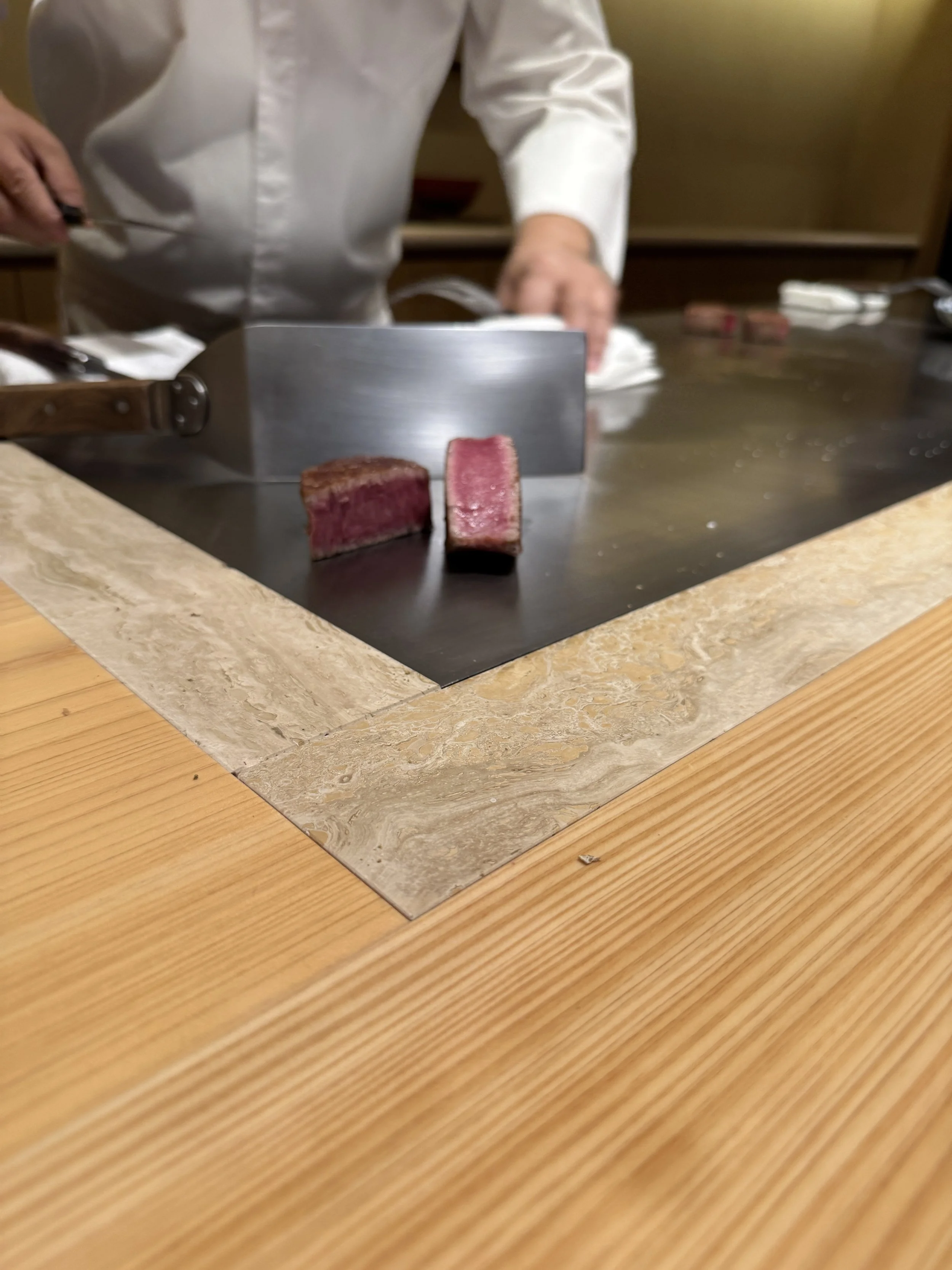 Teppanyaki fine dining, Azubudai, Tokyo, Japan