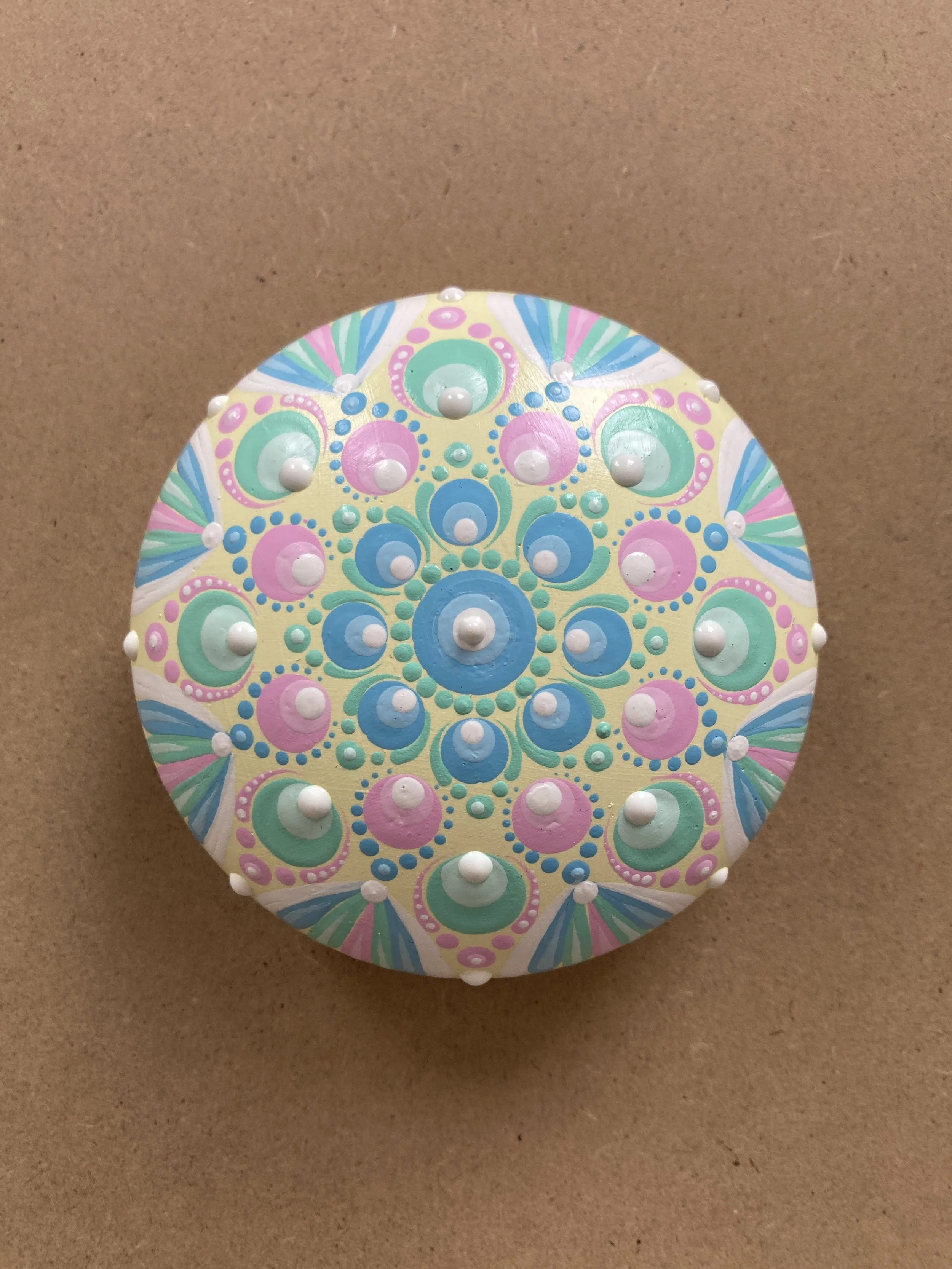 'Candyfloss' 8cm Mandala Stone