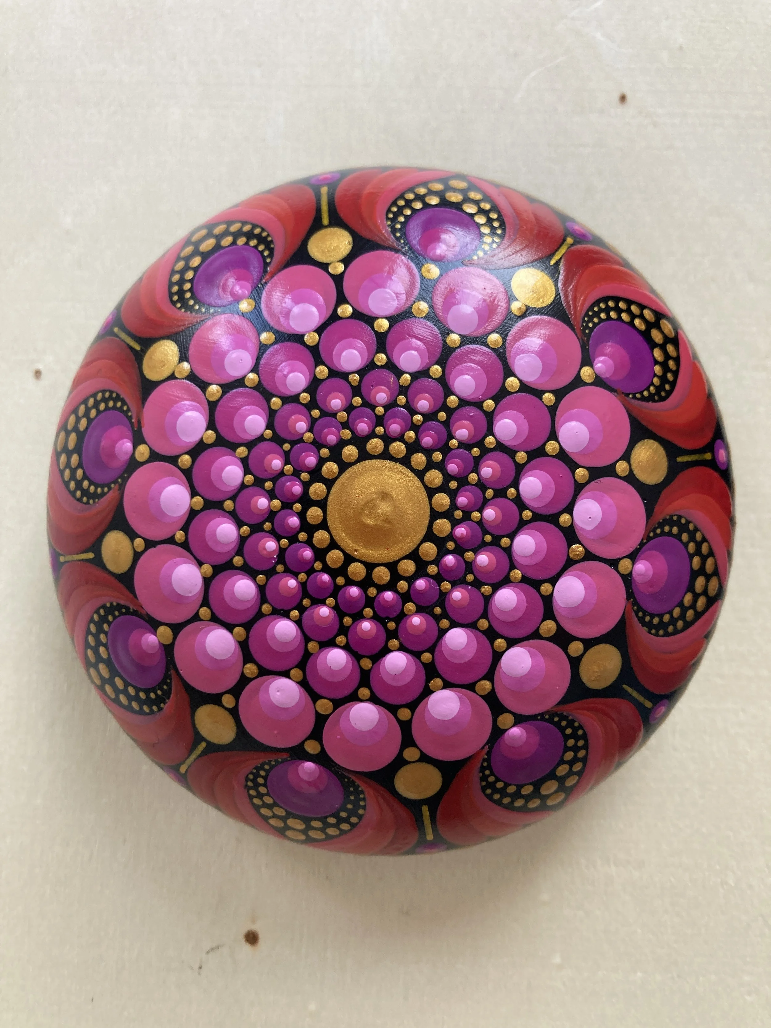 'Firehorse' 10cm Mandala Stone