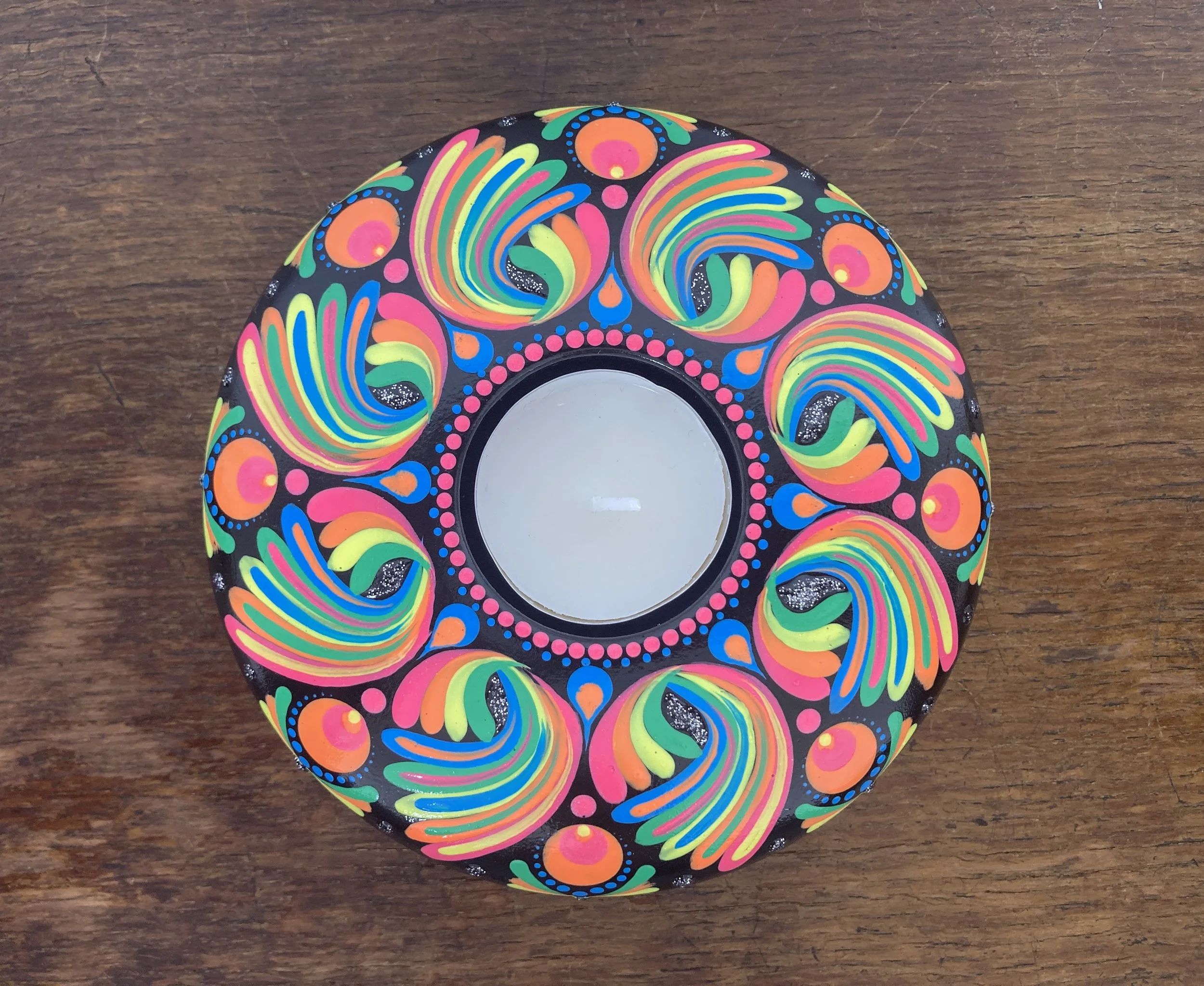 'High Voltage' Mandala Tea Light Holder