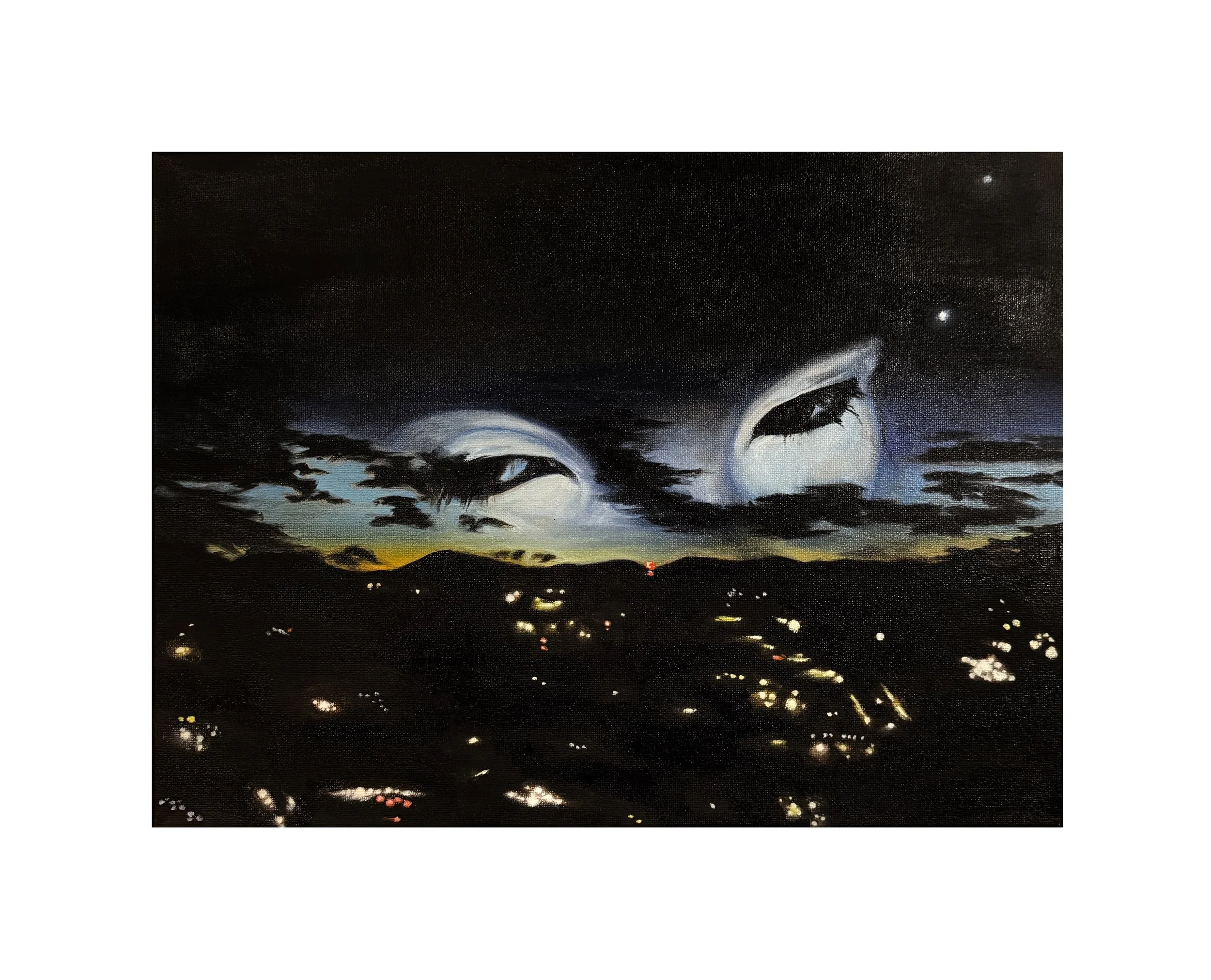  “The Night Belongs to the Dreamers” 16×12in 