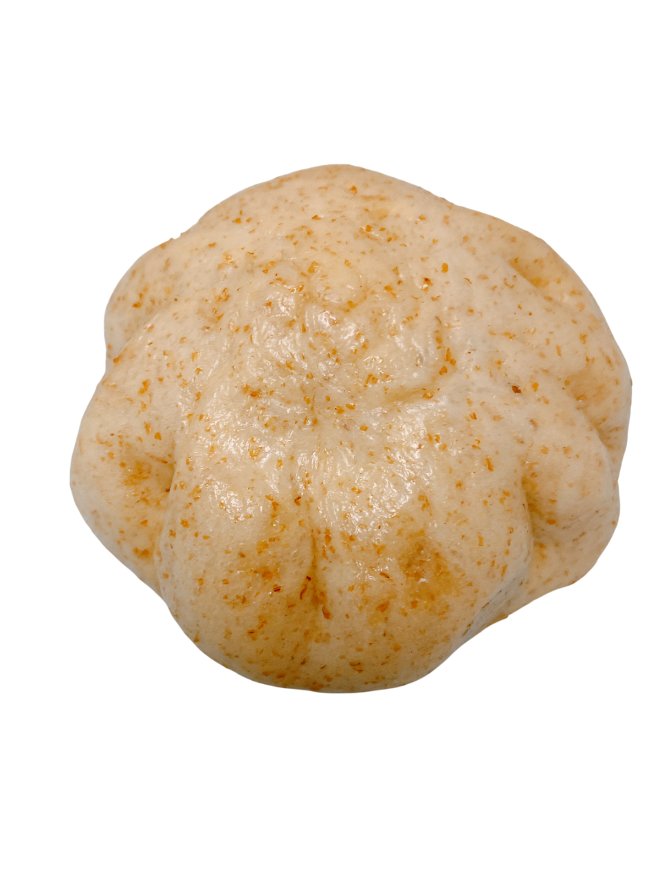 Close-up of a freshly baked cheese scone with a golden-brown crust and melted cheese topping.