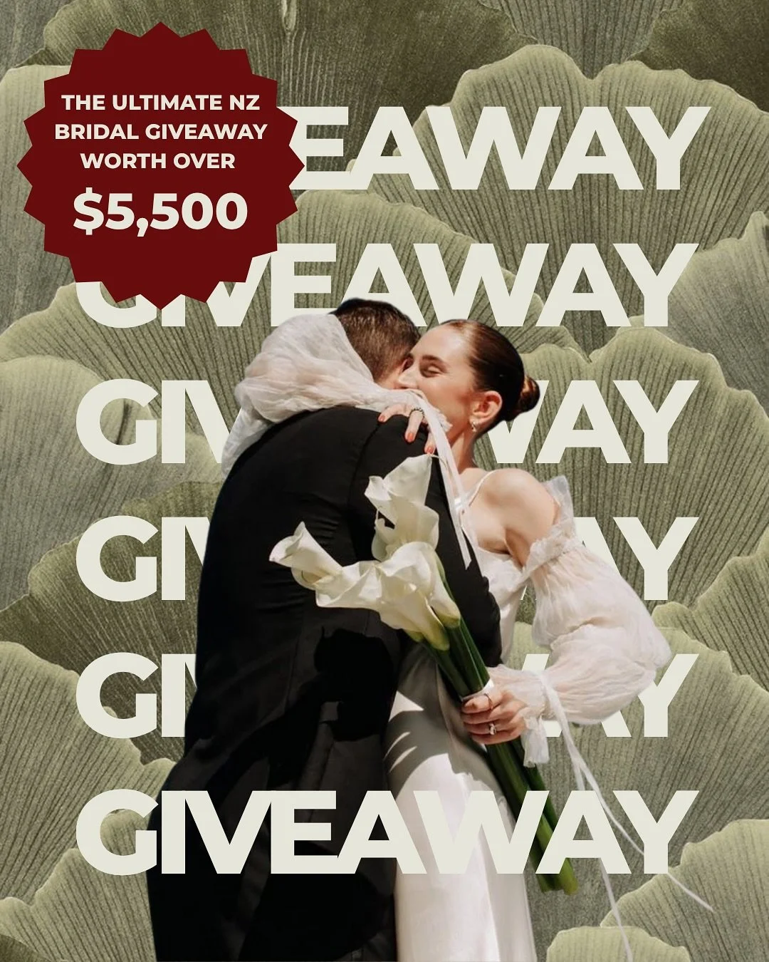 ✨ THE ULTIMATE NZ BRIDAL GIVEAWAY ✨
Worth over $5,500 🥂💍

We&rsquo;ve teamed up with incredible NZ wedding vendors to give one lucky bride-to-be the ultimate prize bundle! 💖

⸻

HOW TO ENTER
1️⃣ Follow all tagged accounts below
2️⃣ Like this post
