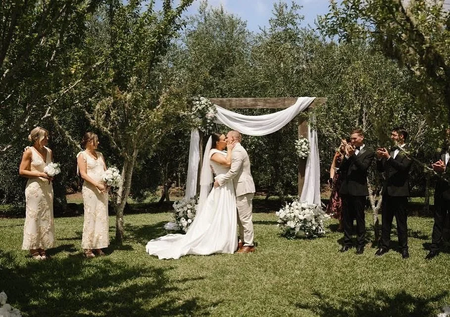 Tammy &amp; Adan 🤍 | Featuring our Ivory Collection.