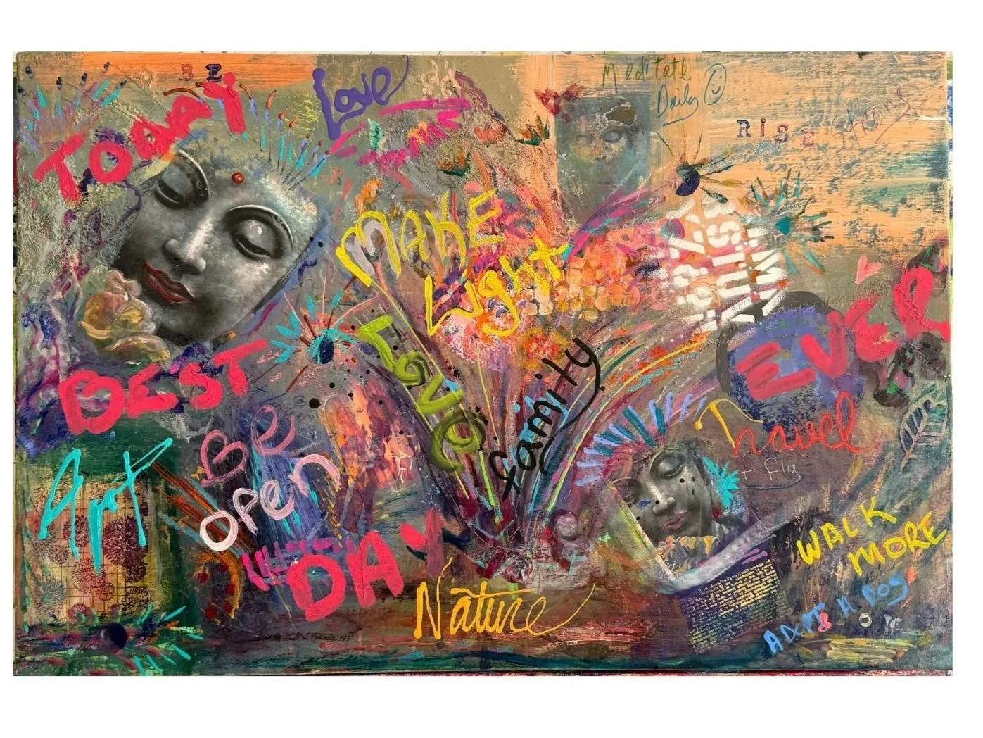 This piece gathers the things that bring me back to myself: art, nature, movement, love, and wonder. It reflects moments when ordinary life feels quietly sacred. Instead of searching for meaning somewhere far away, I’m reminded it appears in simple a