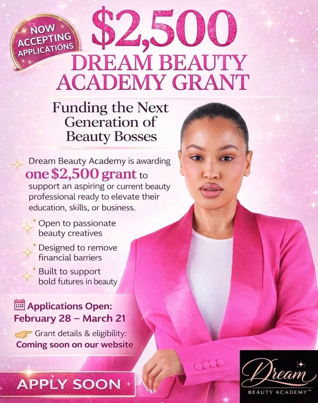 $2,500 Dream Beauty Academy Grant