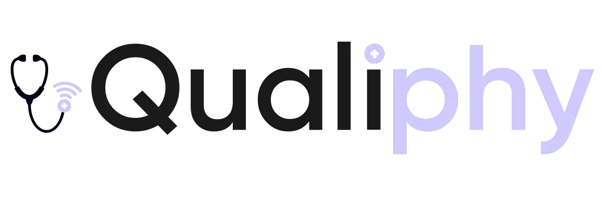 The logo features a small purple Wi-Fi signal icon and a black and purple Quaility text with the letter 'Q'.
