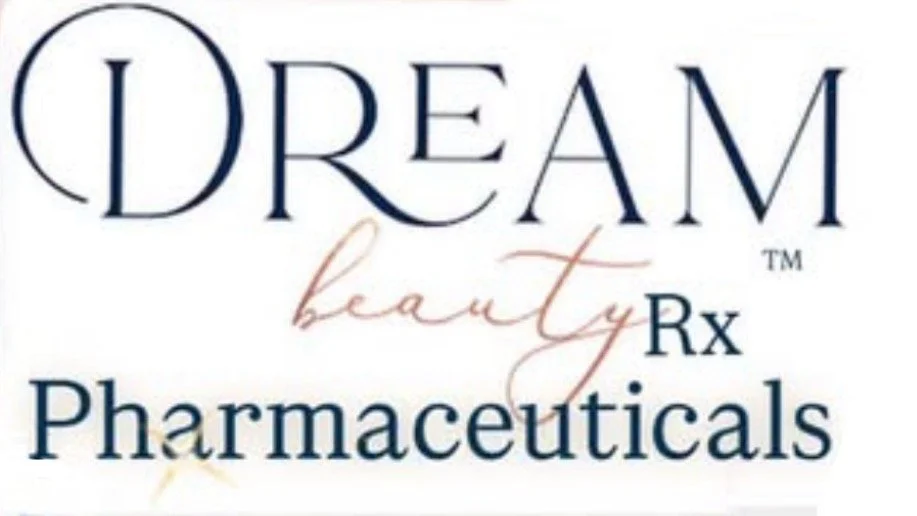 Logo for Dream Beauty Rx Pharmaceuticals with stylized text.