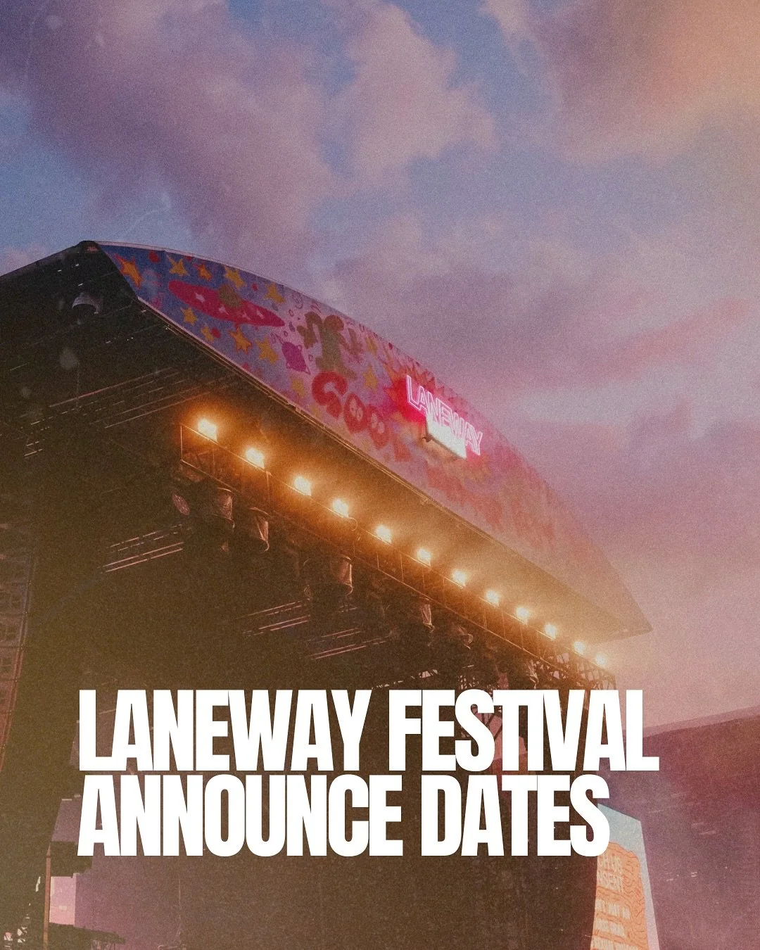Laneway Festival dates are locked in for 2026, with a brand-new Gold Coast stop added to the run. 👀 Lineup announcement THIS THURSDAY!