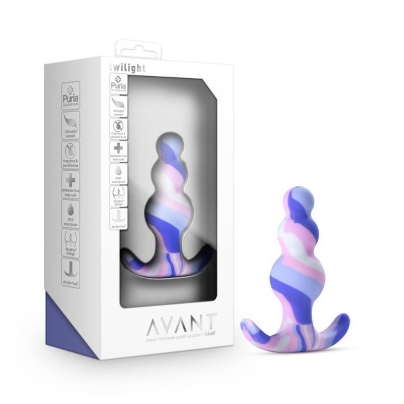 Avant Twilight Blue Silicone Butt Plug - Blue