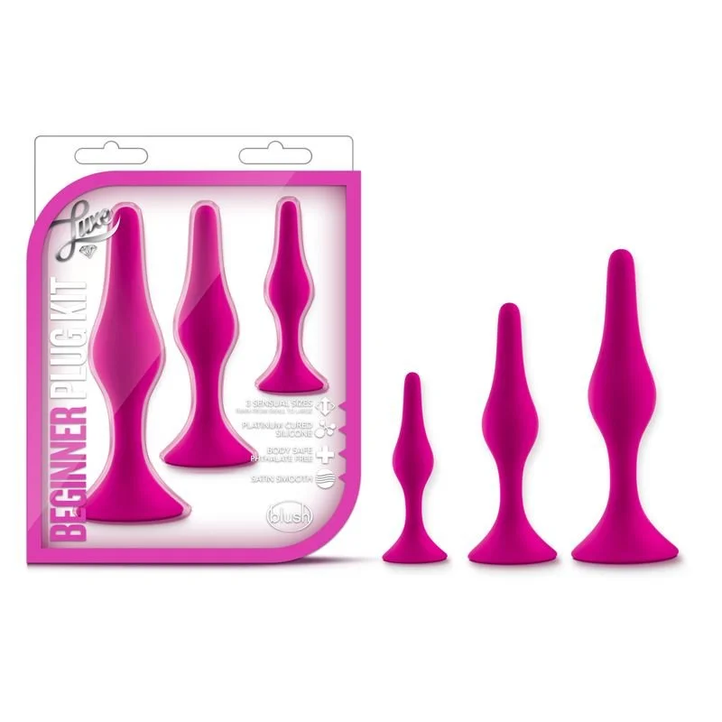 Blush Luxe Beginner Butt Plug Kit - Pink