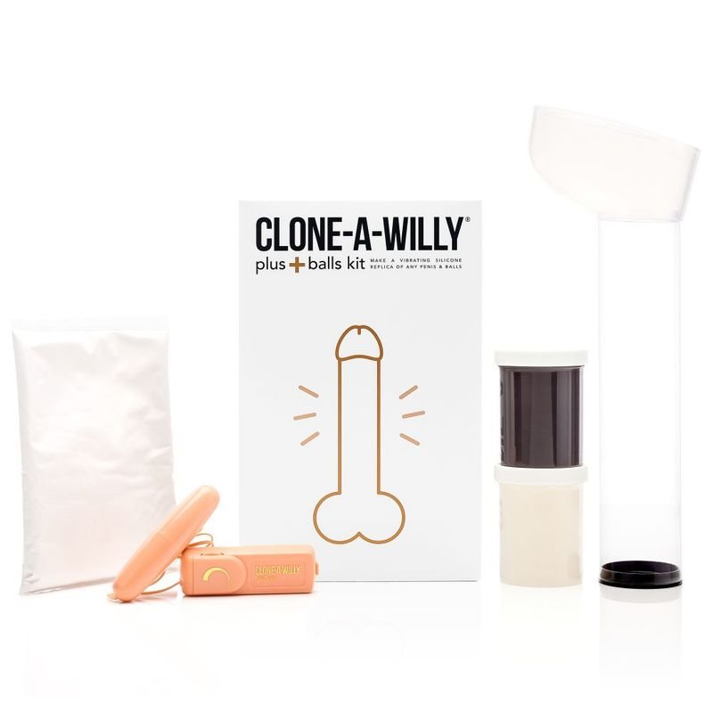 Clone a Willy Plus Balls Kit Deep Skin Tone Dildo - Flesh