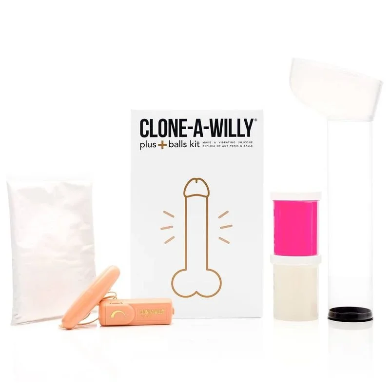 Clone a Willy Plus Balls Kit Hot  Dildo - Pink