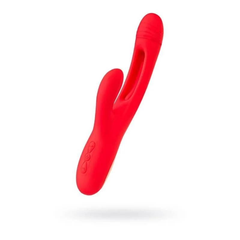 JOS Patti Moving Tongue Rabbit Vibrator Red - Red