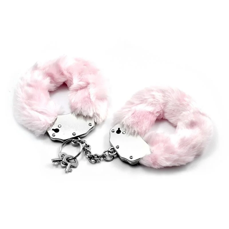 LoveToy Fetish Pleasure Fluffy Hand Cuffs Pink