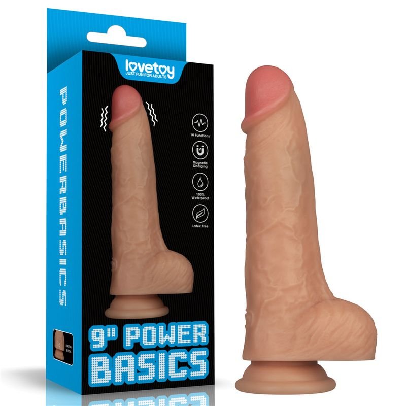 Lovetoy Vibrating Dildo USB Power Basics Cock - 9"