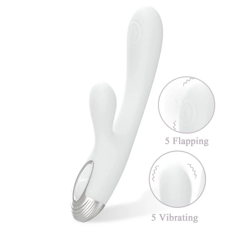Pada Rabbit and G-Spot Pulsing Vibrator - White