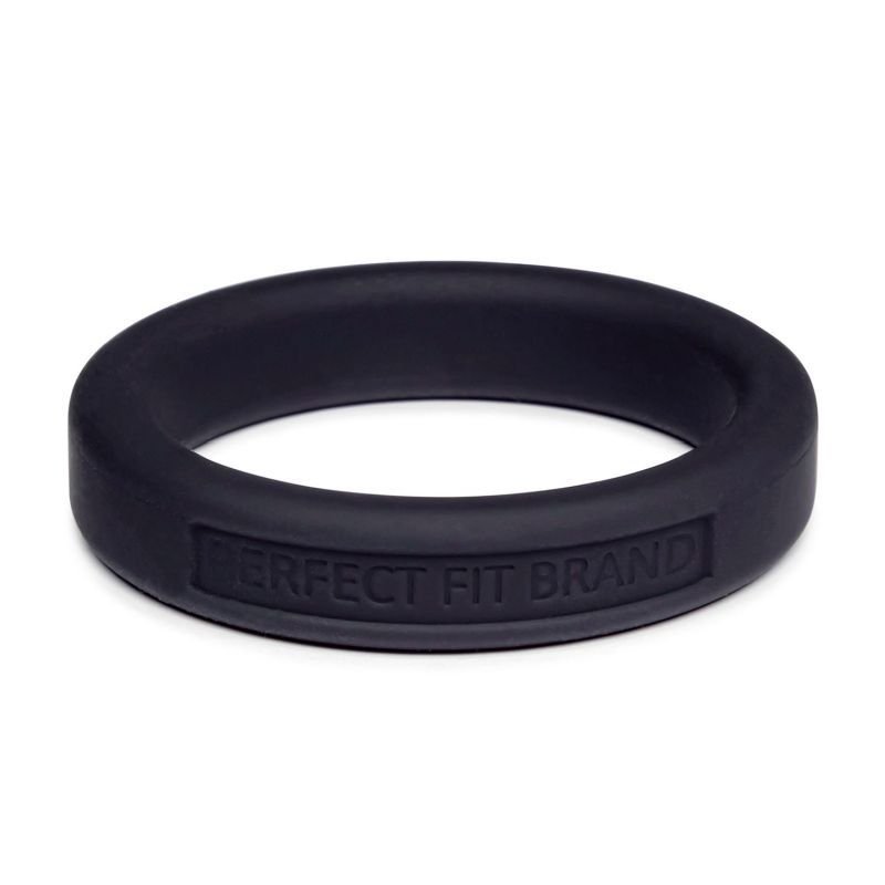 Pefect Fit Classic Silicone Medium Stretch Penis Ring 44mm Black