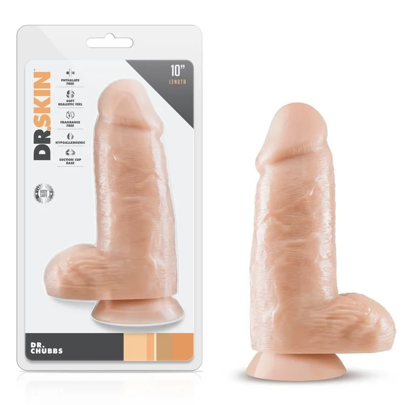 Dr Skin Dr Chubbs Vanilla Dildo 3.25" - Vanilla