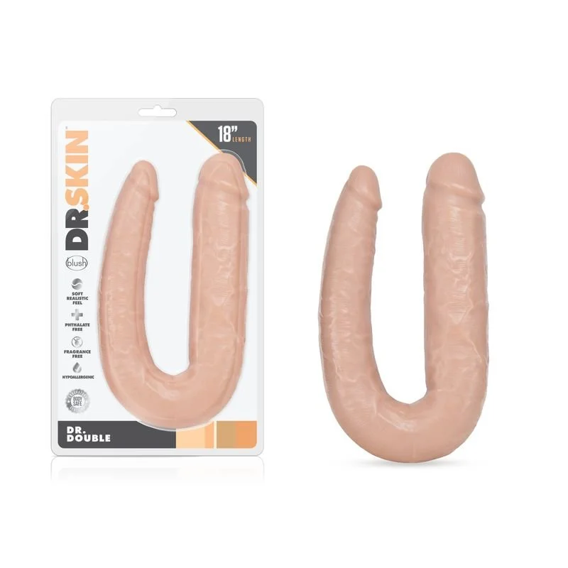 Dr Skin Dr Double Sided Dildo 18" - Vanilla