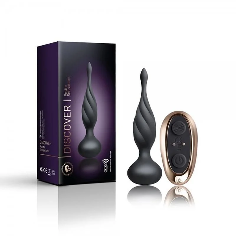 Rocks Off Petite Sensation Discover Butt Plug w Remote - Black