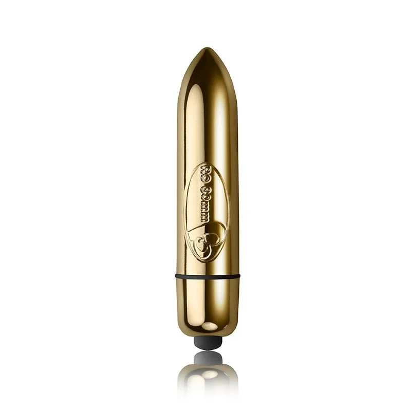 Rocks Off RO-80 Single Speed Bullet Champagne Gold Vibrating Bullet - Gold