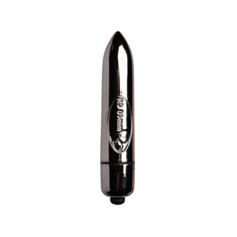 Rocks Off RO-80mm 7 Speed Midnight Metal Vibrating Bullet - Black
