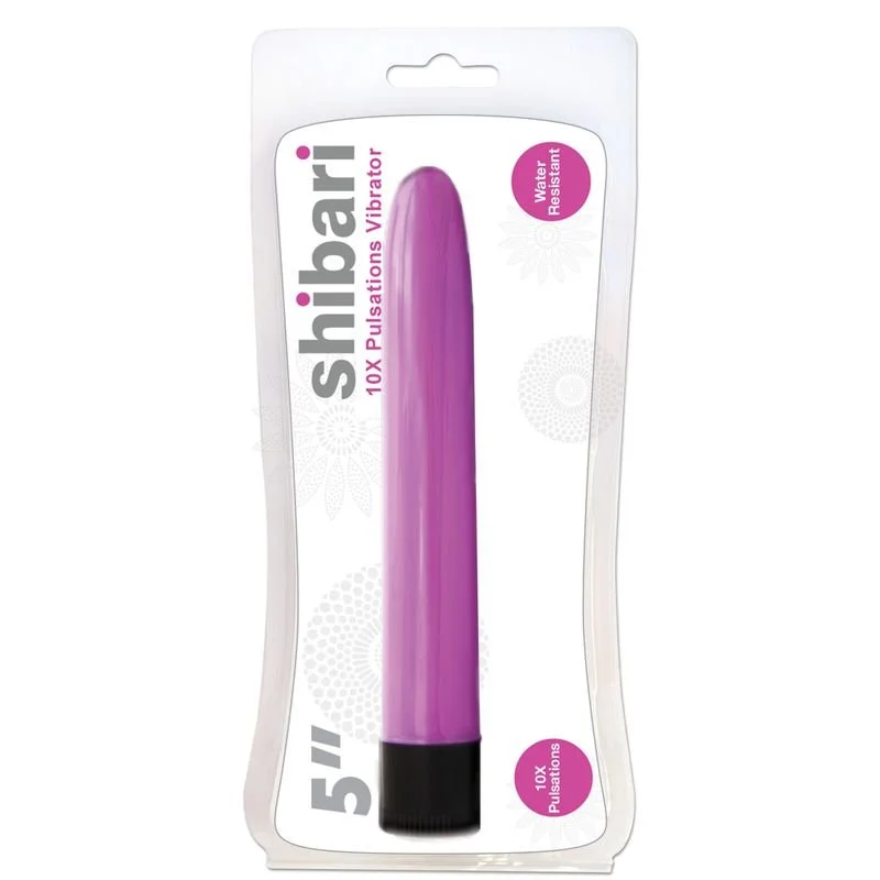 Shibari 10X Pulsations Bullet Vibrator 5" - Pink