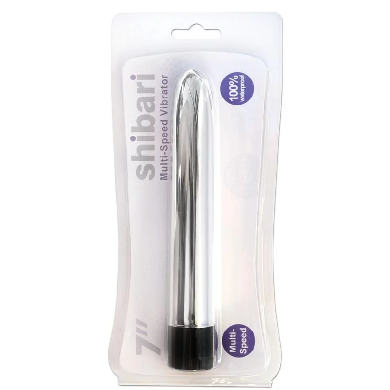 Shibari Multi-Speed Bullet Vibrator 7" - Silver