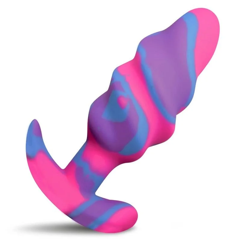 Creature Cocks Unicorn Swirl Silicone Butt Plug Medium