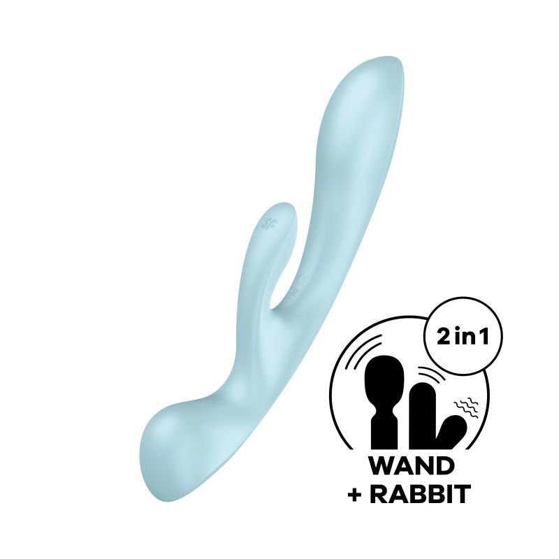 Satisfyer Triple Oh Rabbit Vibrator -Light Blue
